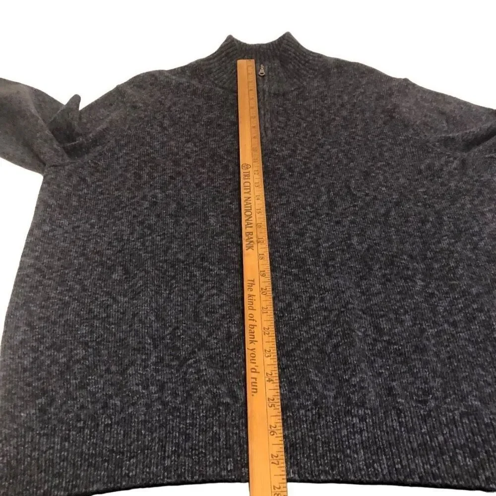 Croft & Barrow Men’s Size XL Blue 1/4 Zip Sweater Pullover Stand Collar